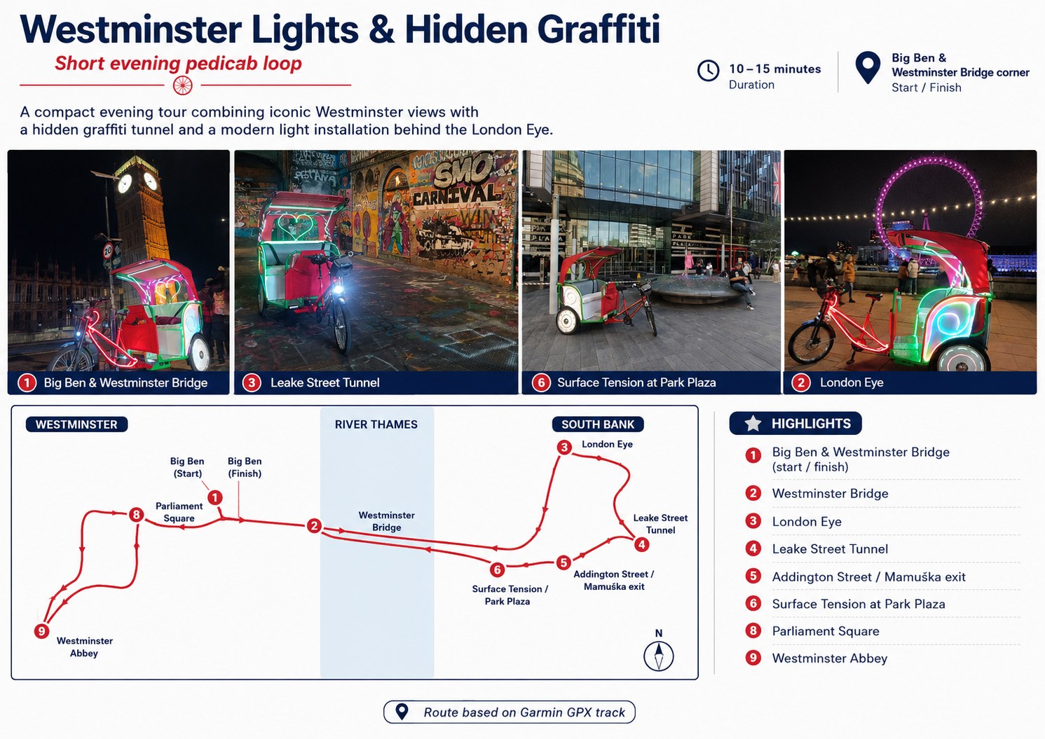 Westminster Lights and Hidden Graffiti tour